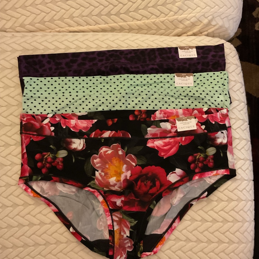 Cacique Women’s Hipster Cut (3) Panty Bundle